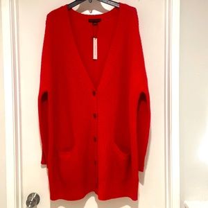 Brand New Red Sanctuary Botton Down Sweater